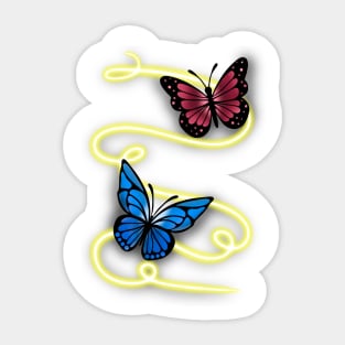 Butterfly glow Sticker